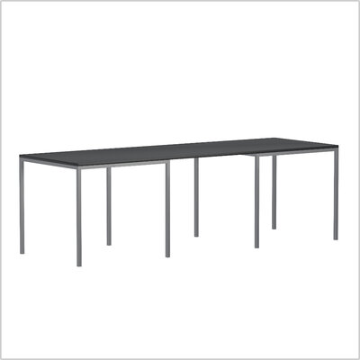 NewYork steel sitztisch 240 x 80 schwarz schraeg
